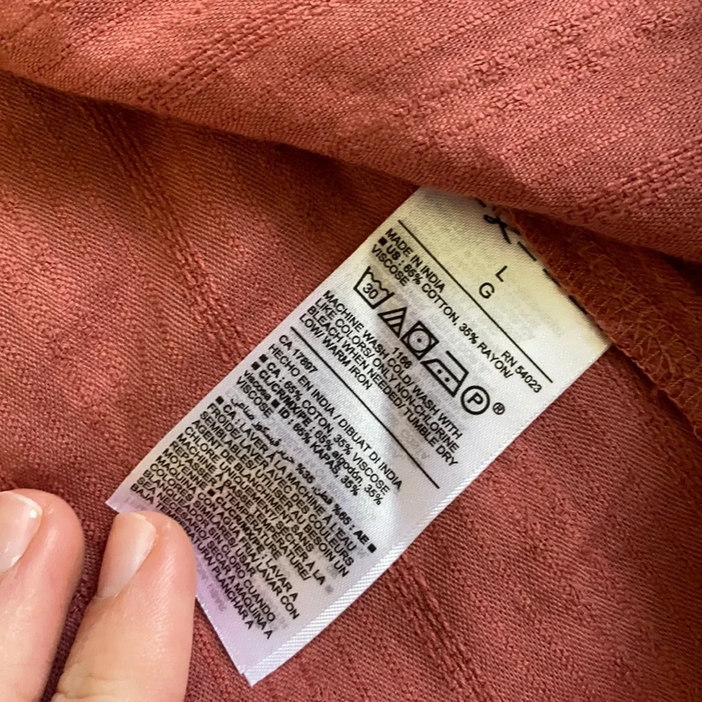 NWT Old Navy Dusty Red Puff Sleeve Mini Swing Dress - Picture 6 of 7